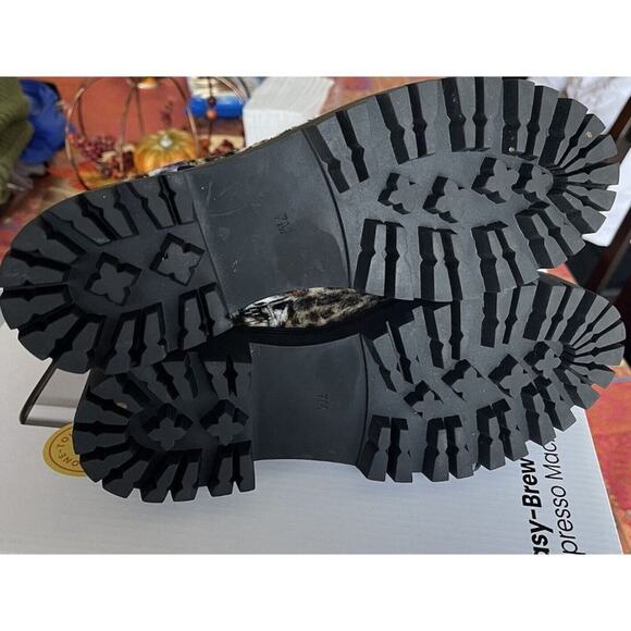 Current Mood dolls kill leopard patchwork platform boots size 7 - Picture 6 of 6